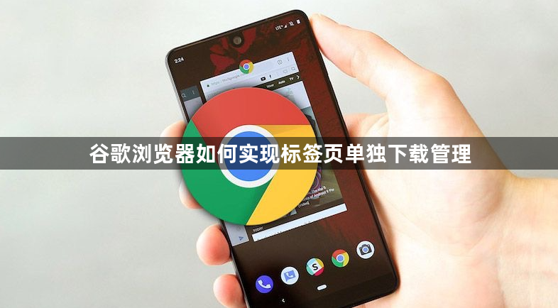 谷歌浏览器如何实现标签页单独下载管理1