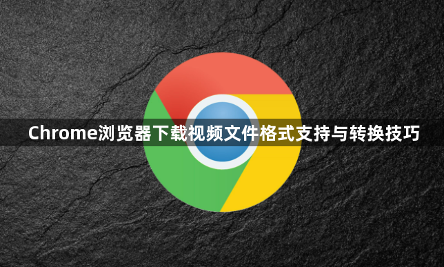 Chrome浏览器下载视频文件格式支持与转换技巧1