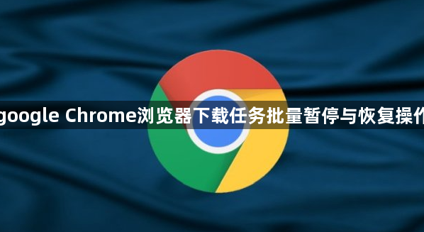 google Chrome浏览器下载任务批量暂停与恢复操作1