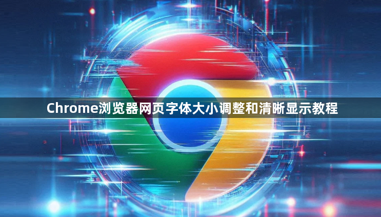 Chrome浏览器网页字体大小调整和清晰显示教程1