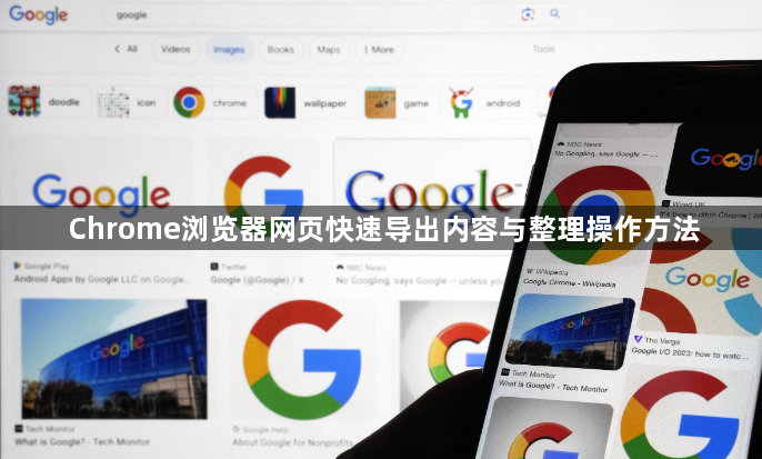 Chrome浏览器网页快速导出内容与整理操作方法1
