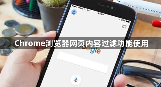 Chrome浏览器网页内容过滤功能使用1