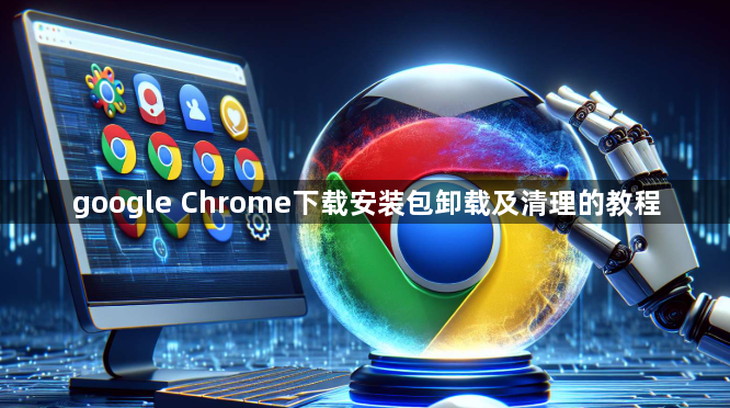 google Chrome下载安装包卸载及清理的教程1