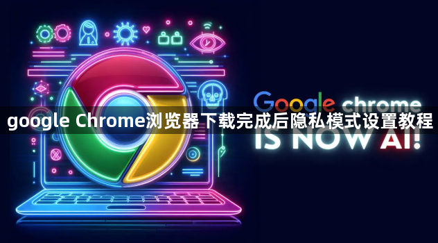 google Chrome浏览器下载完成后隐私模式设置教程1