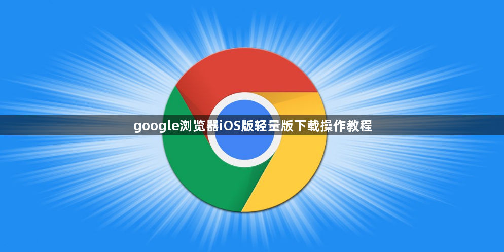 google浏览器iOS版轻量版下载操作教程1