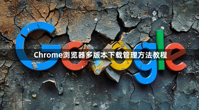Chrome浏览器多版本下载管理方法教程1