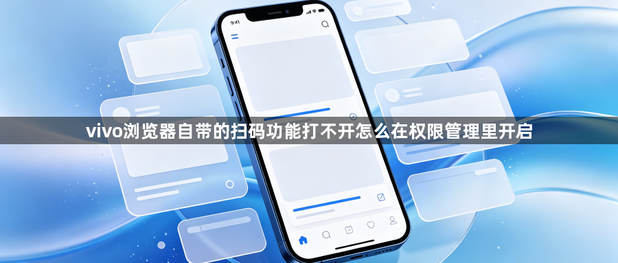 vivo浏览器自带的扫码功能打不开怎么在权限管理里开启1