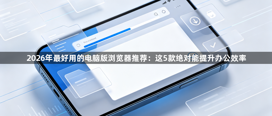 2026年最好用的电脑版浏览器推荐：这5款绝对能提升办公效率1