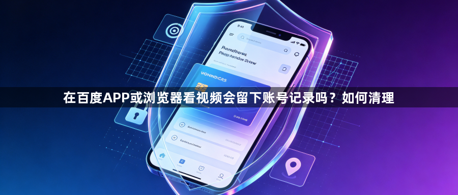 在百度APP或浏览器看视频会留下账号记录吗?如何清理1