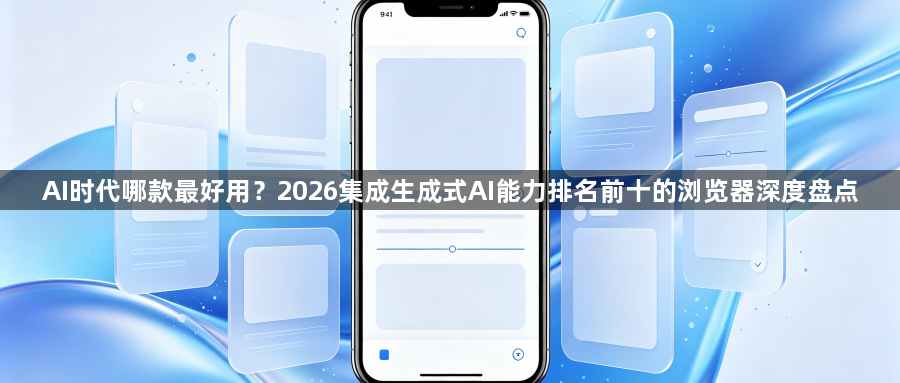 AI时代哪款最好用?2026集成生成式AI能力排名前十的浏览器深度盘点1