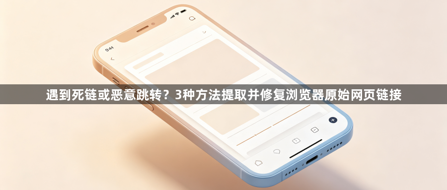 遇到死链或恶意跳转?3种方法提取并修复浏览器原始网页链接1