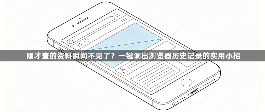 刚才查的资料瞬间不见了？一键调出浏览器历史记录的实用小招1