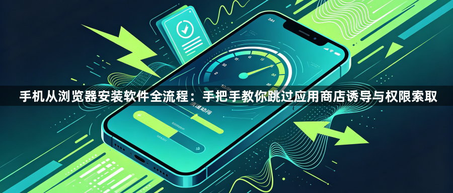 手机从浏览器安装软件全流程：手把手教你跳过应用商店诱导与权限索取1
