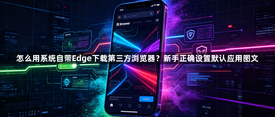 怎么用系统自带Edge下载第三方浏览器？新手正确设置默认应用图文1