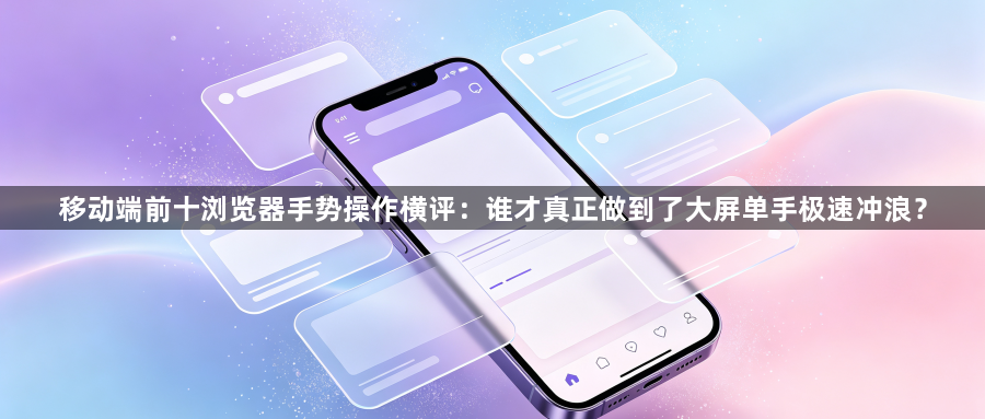 移动端前十浏览器手势操作横评：谁才真正做到了大屏单手极速冲浪？1