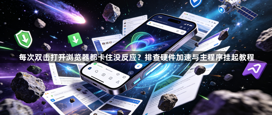 每次双击打开浏览器都卡住没反应？排查硬件加速与主程序挂起教程1