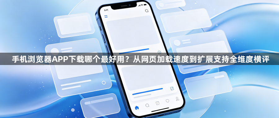 手机浏览器APP下载哪个最好用？从网页加载速度到扩展支持全维度横评1