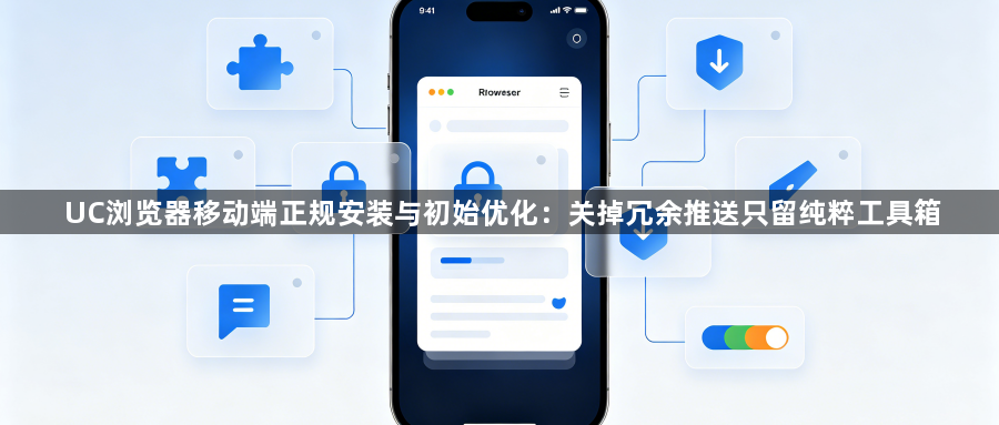 UC浏览器移动端正规安装与初始优化：关掉冗余推送只留纯粹工具箱1