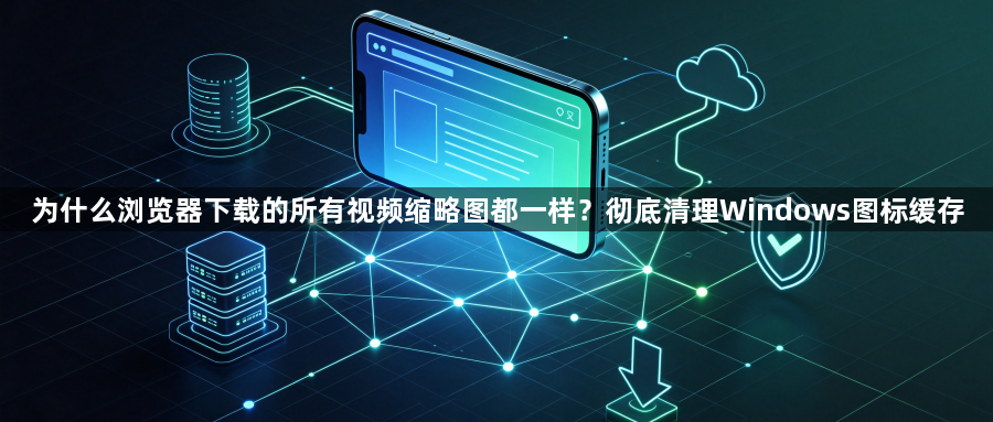 为什么浏览器下载的所有视频缩略图都一样？彻底清理Windows图标缓存1