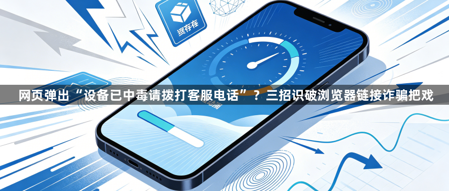 网页弹出“设备已中毒请拨打客服电话”？三招识破浏览器链接诈骗把戏1